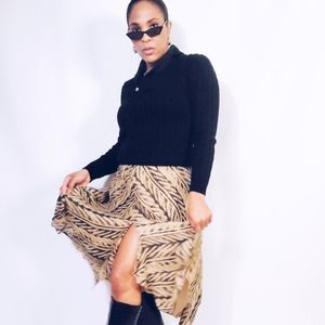 LRL Ruffled Midi Skirt